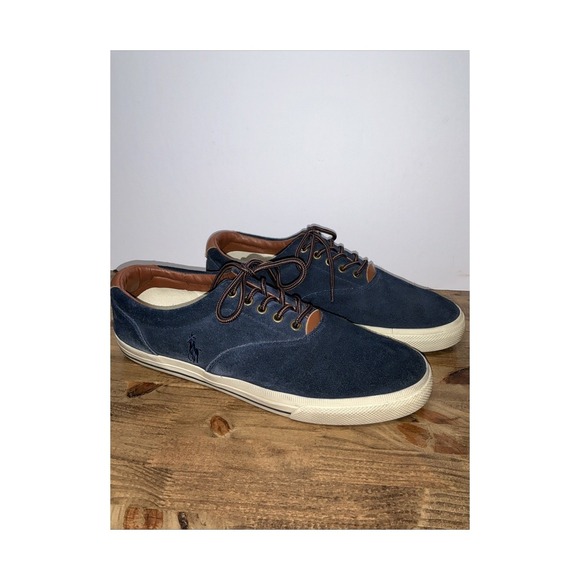 Polo by Ralph Lauren Other - Polo Ralph Lauren Vaughn Navy Blue Suede Fashion Sneakers Men's Size 12D
